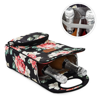 Sac Isotherme Bouteille Fleuri