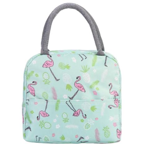 Sac Isotherme Repas Bleu Flamants Roses