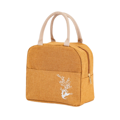 lunch bag jaune motif cerf