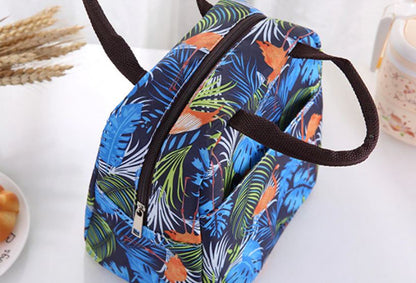 Sac Isotherme Repas Flamants Roses Tropicaux