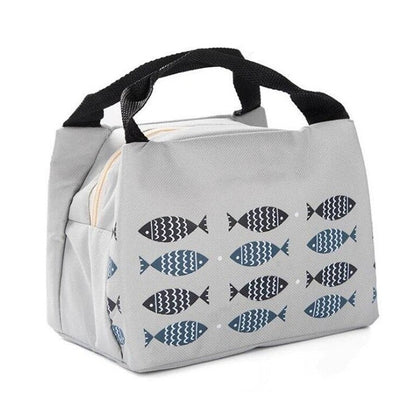 Sac Isotherme Repas Poissons Bleus et Noirs