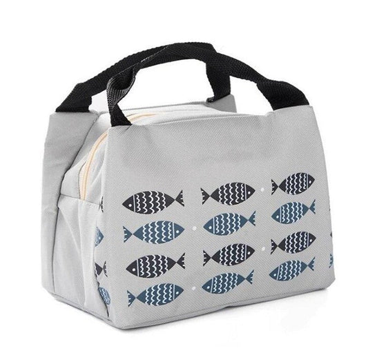 Sac Isotherme Repas Poissons Bleus et Noirs