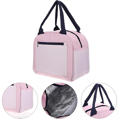 Lunch Bag Isotherme Rose Compartimenté