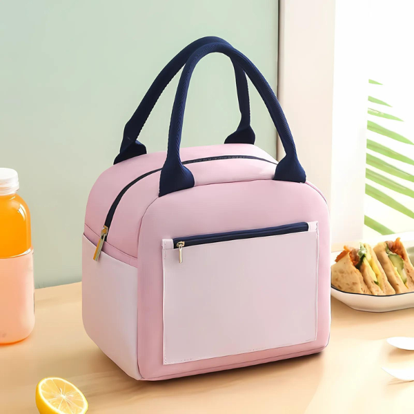 Lunch Bag Isotherme Rose Compartimenté