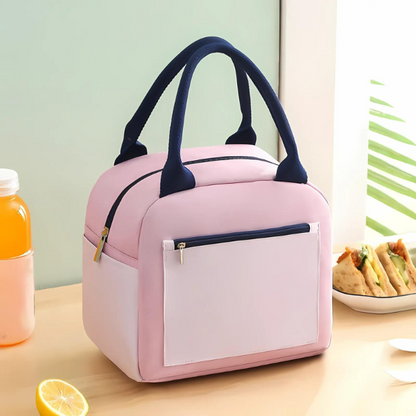 Lunch Bag Isotherme Rose Compartimenté