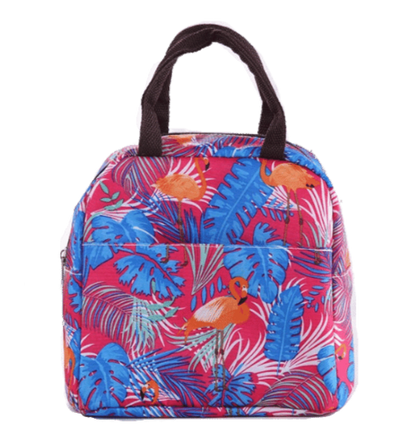 Sac Isotherme Repas Rose Flamants