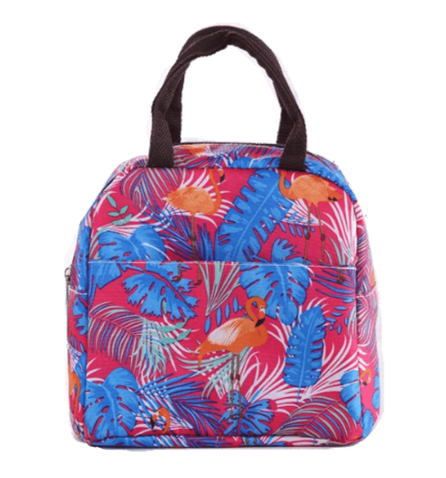 Sac Isotherme Repas Rose Flamants