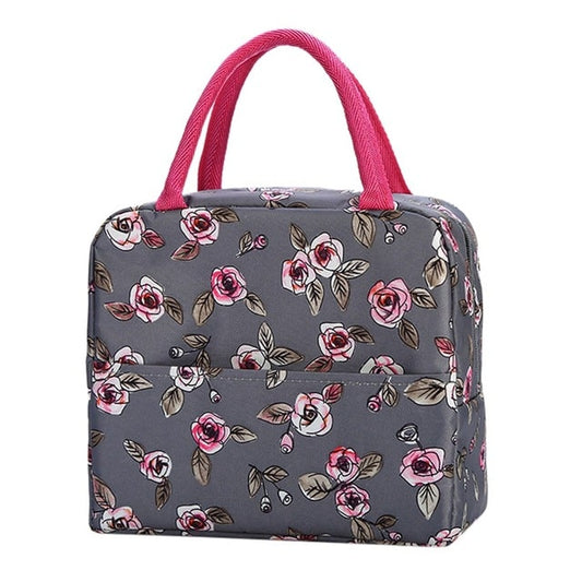 Sac Isotherme Repas Roses Violettes