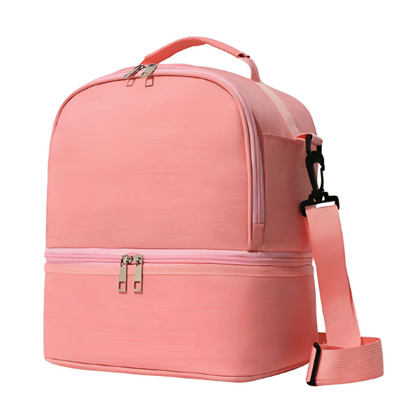Sac Glacière Isotherme Rose Compartimenté