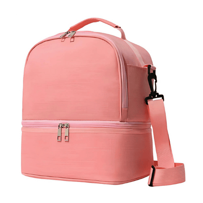 Sac Glacière Isotherme Rose Compartimenté