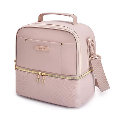 Sac Isotherme Rose Poudré Double Compartiment