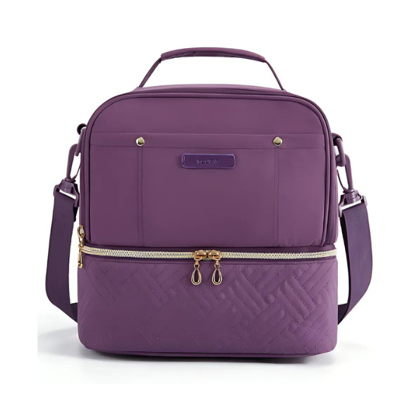 Sac Isotherme Violet Double Compartiment