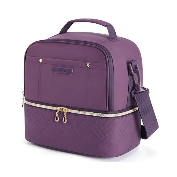 Sac Isotherme Violet Double Compartiment