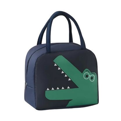Lunch Bag Isotherme Motif Crocodile Bleu