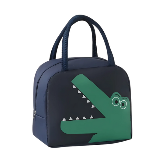 Lunch Bag Isotherme Motif Crocodile Bleu