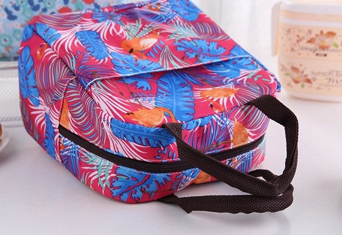 Sac Isotherme Repas Rose Flamants