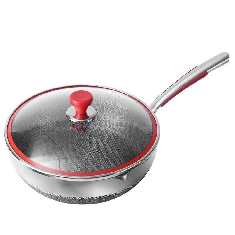 Sauteuse Inox Antiadhésive avec Manche et Couvercle