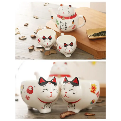Service à Thé Chat Maneki-Neko