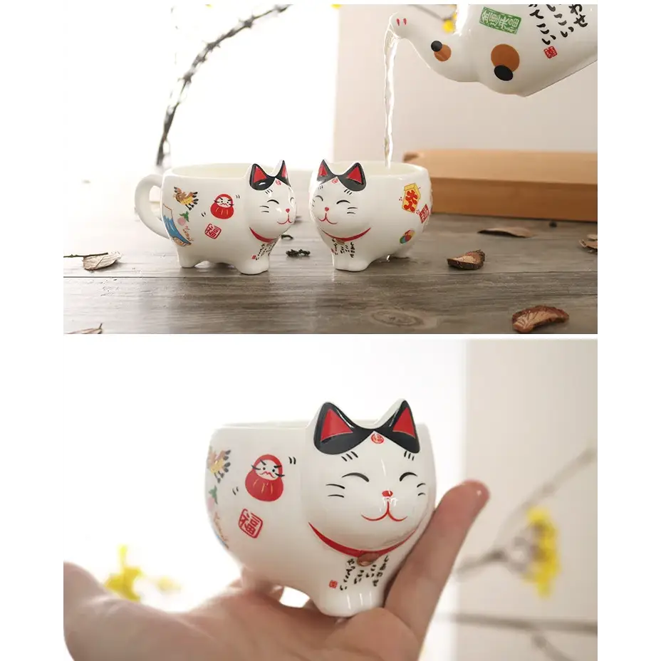 Service à Thé Chat Maneki-Neko