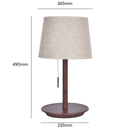 Lampe Gentle Glow Nordic Walnut - Éclairage Naturel et Apaisant en Bois et Tissu