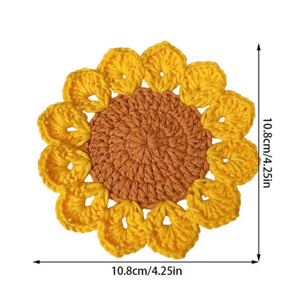 Sous-tasse Crochet Tournesol