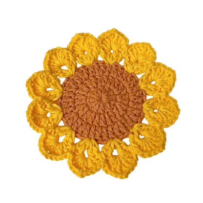 Sous-tasse Crochet Tournesol