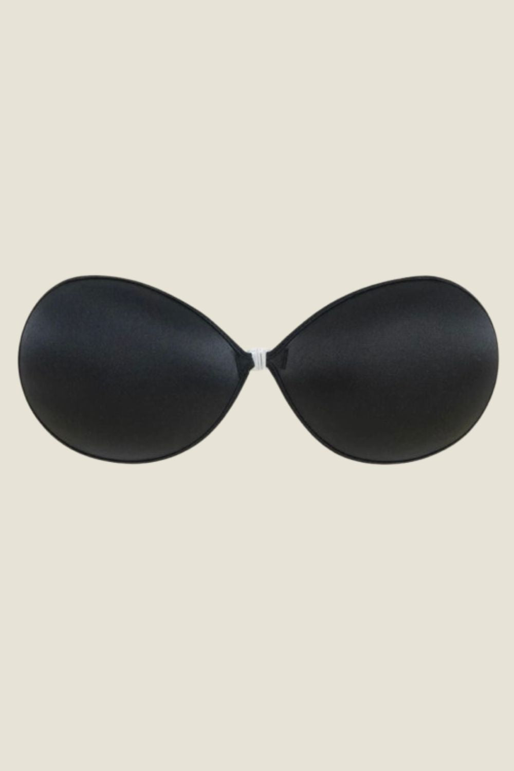 Soutien-gorge noir invisible sans bretelles push-up auto-adhésif pour discrétion et confort dos nu