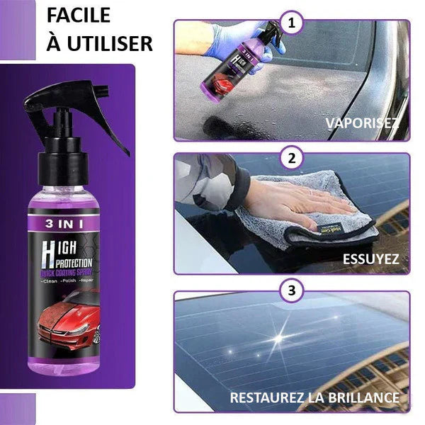Rayhong Spray - Spray Voiture Brillance Longue Durée 3-en-1