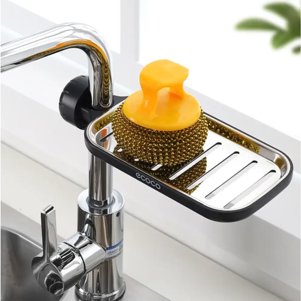 Support Pratique de Rangement D’évier - Taille M (220.5mm x 105mm) / Noir