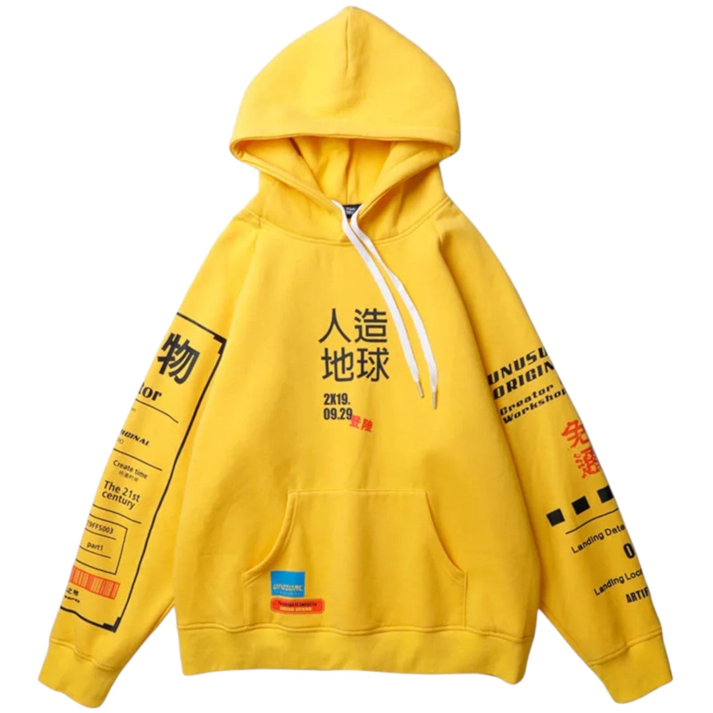 Sweat Ecriture Kanji ’The Flake’ - Jaune / M