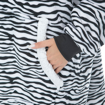 Pull Plaid à Motif Zèbre