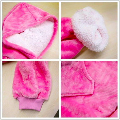 Pull Plaid Rose Fluo à Capuche