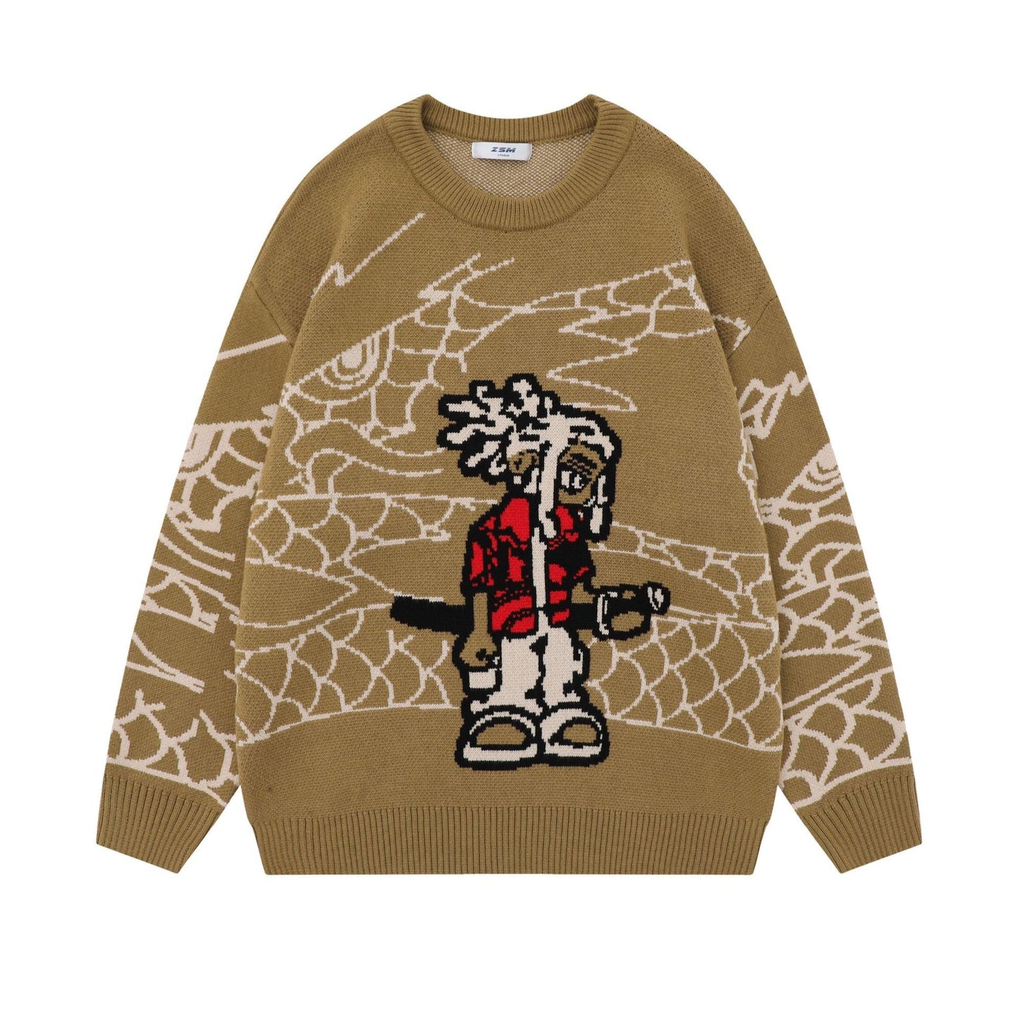 Sweat Shirt Japonais ’Hakuya’ - Marron / S