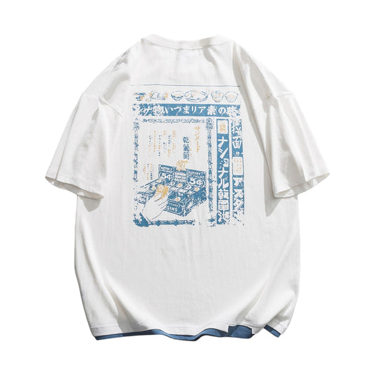T-Shirt avec Ecriture Japonaise ’Hiragana’ - Blanc / S