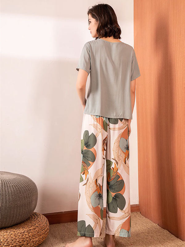 Pyjama Pour Femme 2 pièces "Jardin De Printemps"