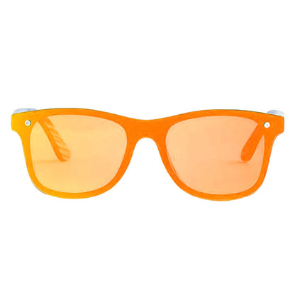 Lunette de Soleil Homme Bois - Wayfarer Full Orange