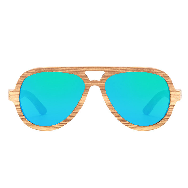 Lunettes en bois - Aviator Vert