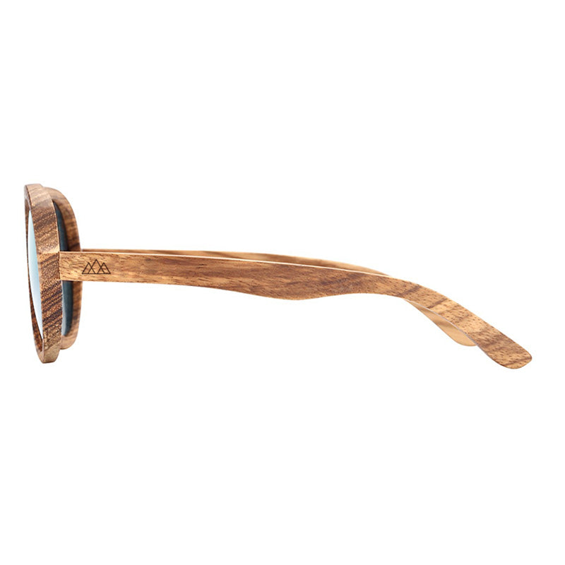 Lunette Aviateur Bois - Bleu
