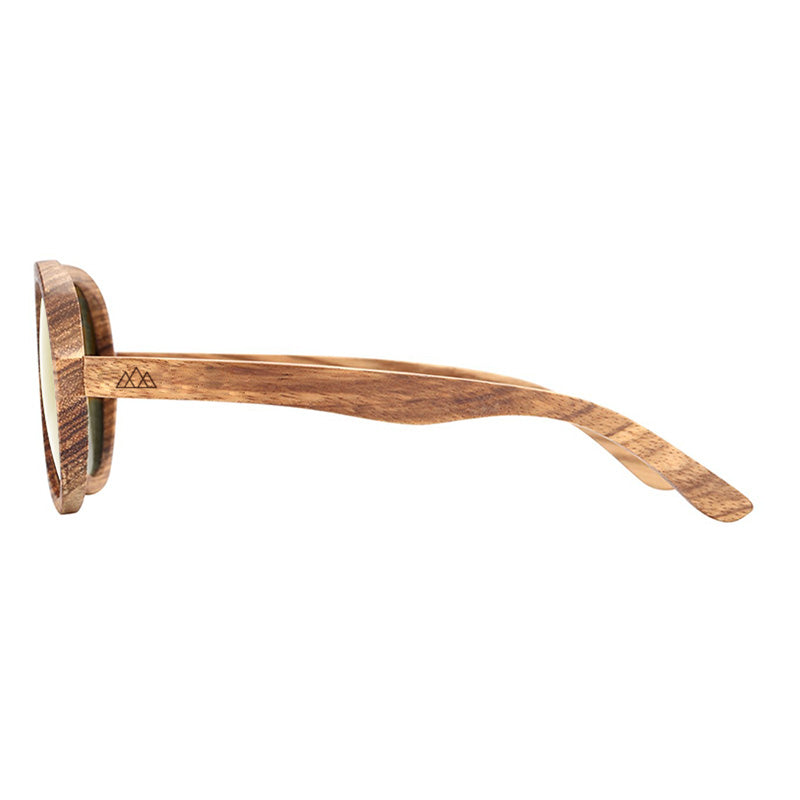 Lunette Aviateur Bois - Orange