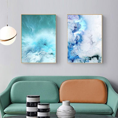Tableau Abstrait Bleu
