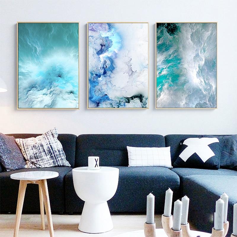 Tableau Abstrait Bleu