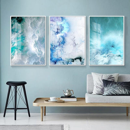 Tableau Abstrait Bleu