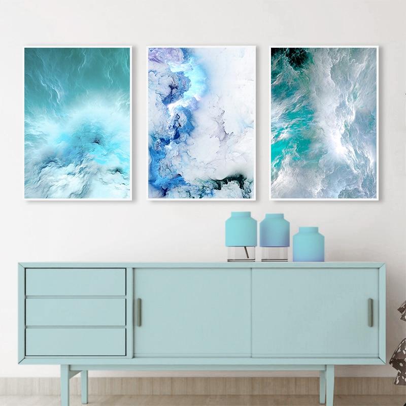 Tableau Abstrait Bleu