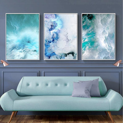 Tableau Abstrait Bleu