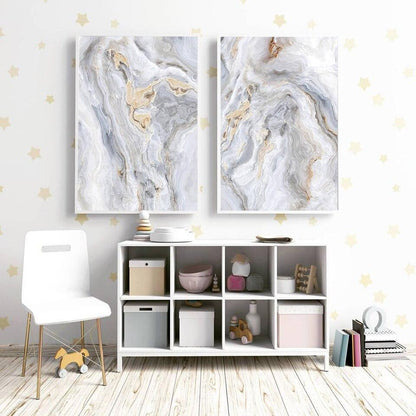 Tableau Abstrait Gris