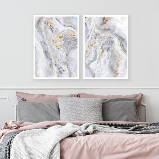 Tableau Abstrait Gris