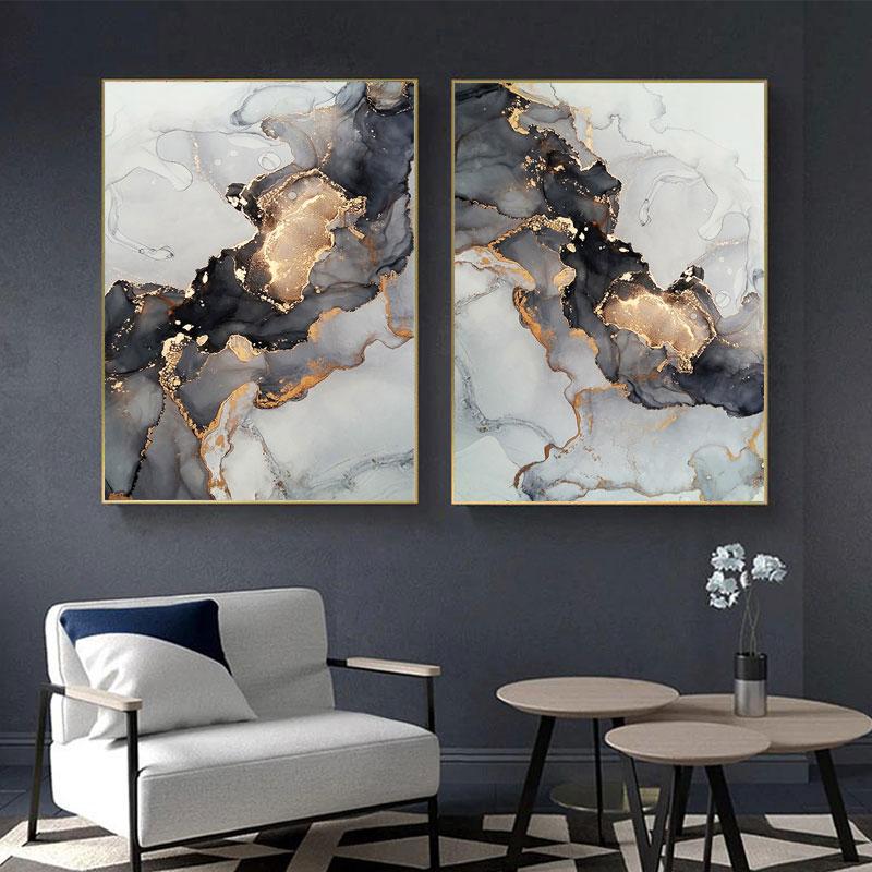 Tableau Abstrait Noir
