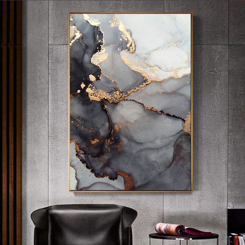 Tableau Scandinave Abstrait Noir