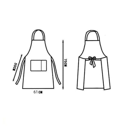 Tablier de Cuisine Classique "Cooking" en PVC Imperméable - Couleur Noire