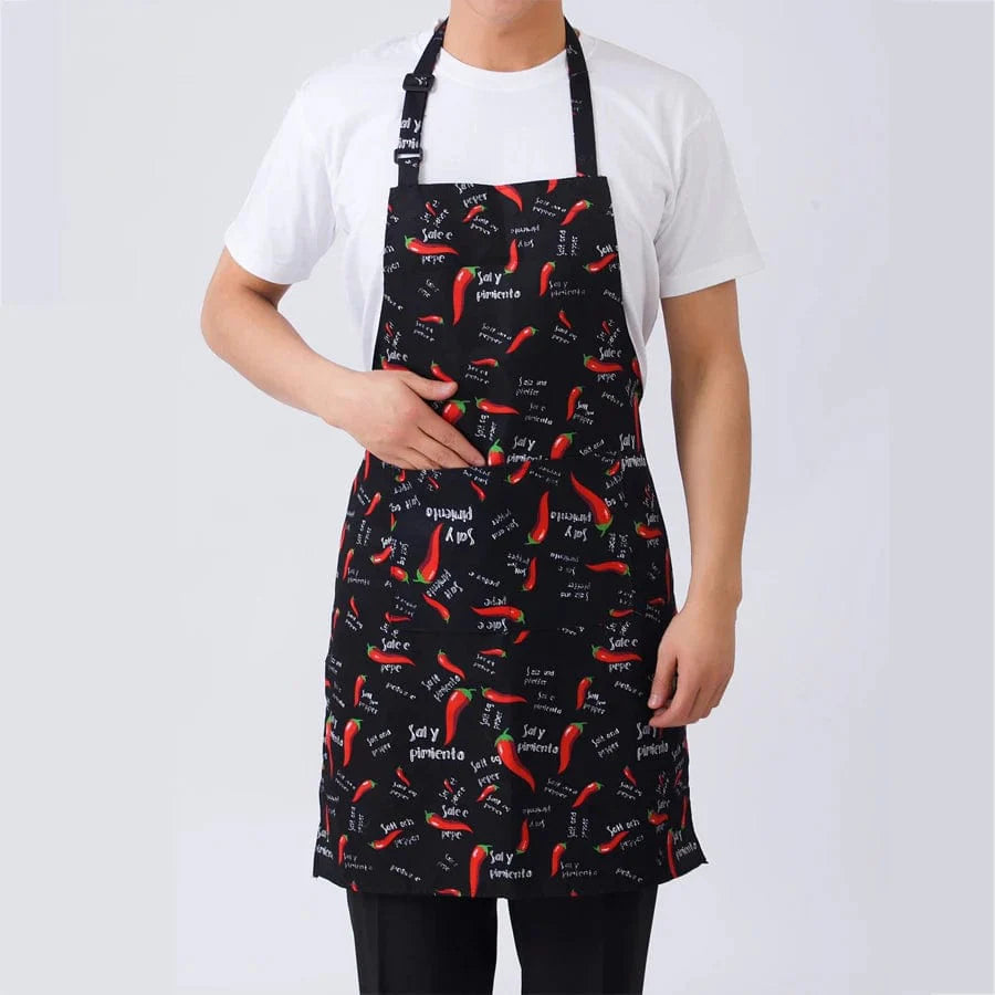 Tablier de Cuisine Rayé Réglable pour Adulte - Idéal pour Restaurant, Camping et Cuisine xiaolajiao